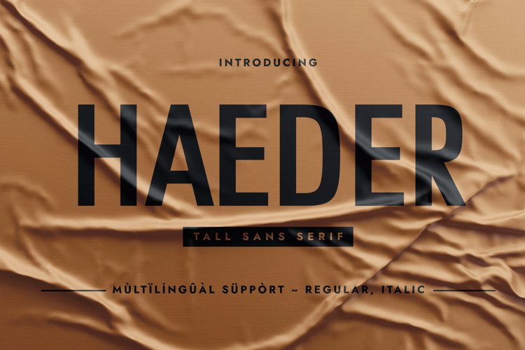 Preview of Haeder Font