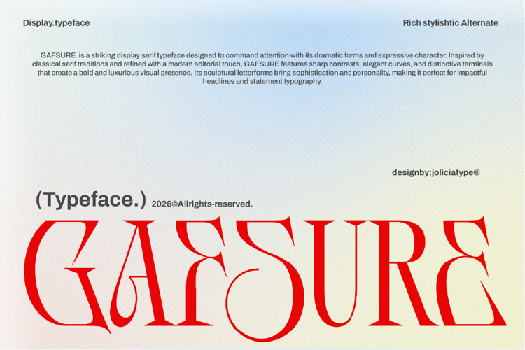 Preview of Gafsure Font