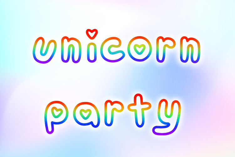 unicorn party Font