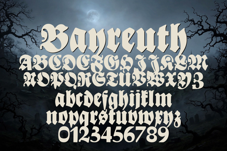 Preview of Bayreuth Font