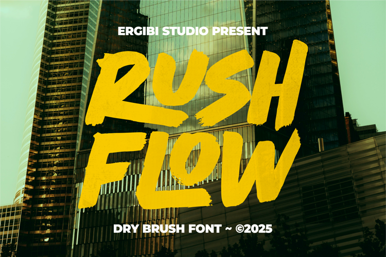 Preview of RUSH FLOW Font