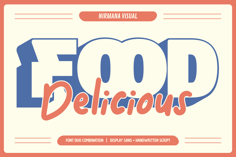 Preview of Food Delicious Font