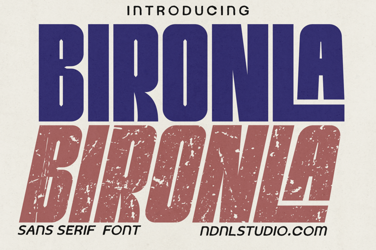 Preview of Bironla Font