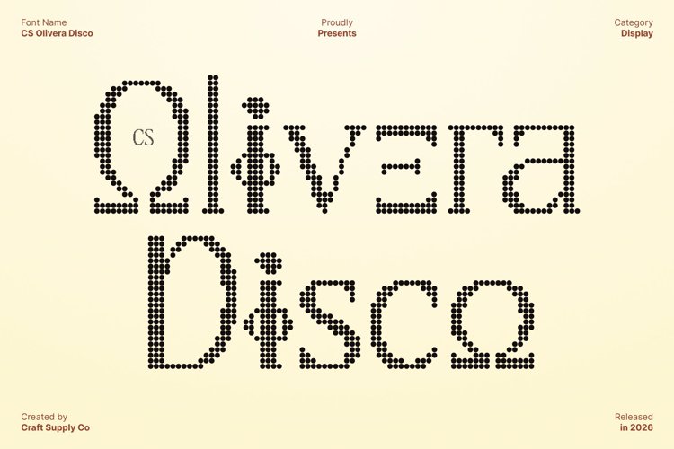 Preview of CS Olivera Disco Font