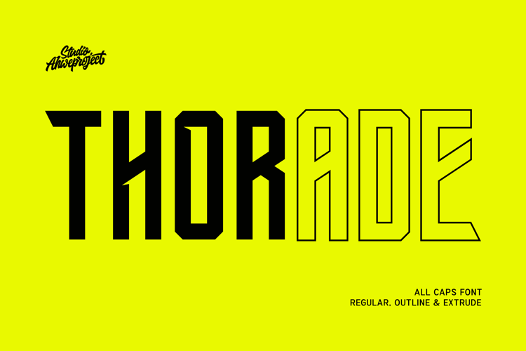 Preview of Thorade Font
