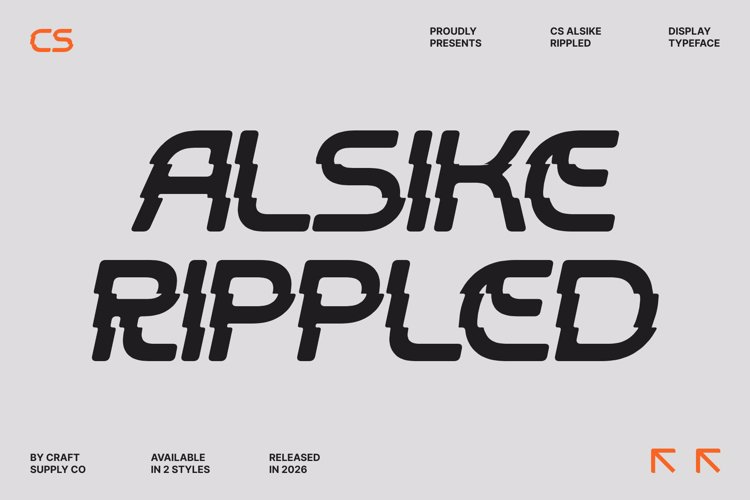 Preview of CS Alsike Rippled Font