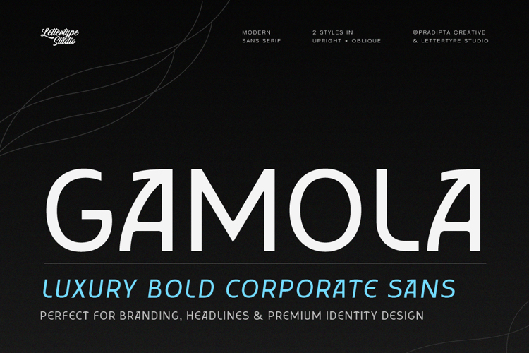 Preview of Gamola Font