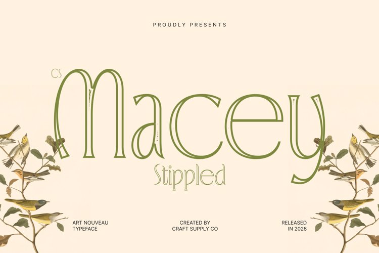 Preview of CS Macey stippled Font