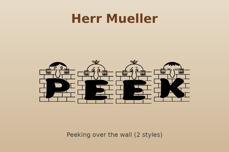 Preview of Herr Mueller Font