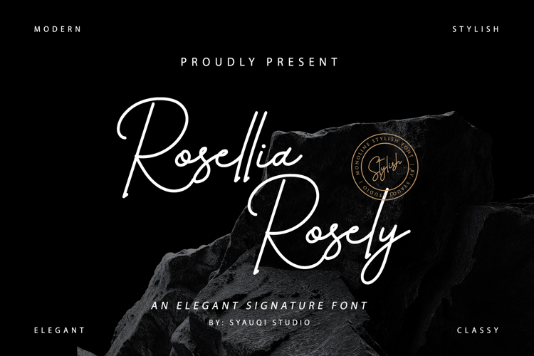 Preview of Rosellia Rosely Font