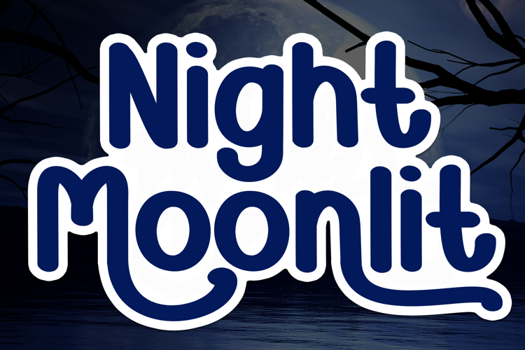 Night Moonlit Font