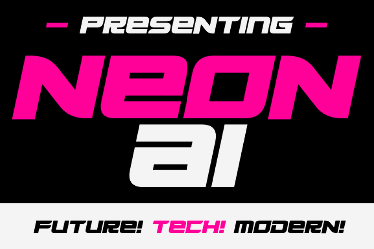 Neon AI Font