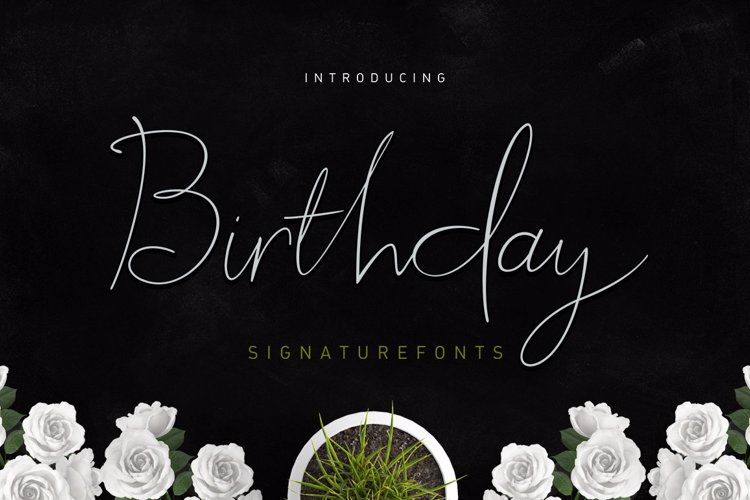Birthday Script Font