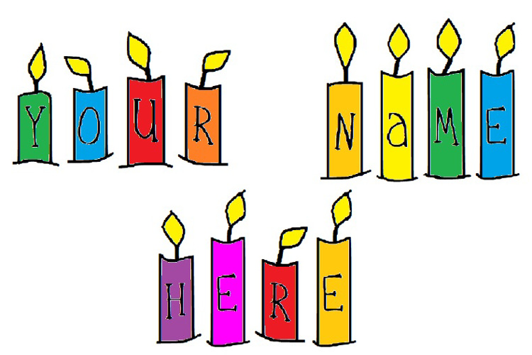 Happy Birthday Letter Candles Font