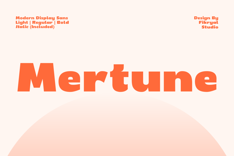 Preview of Mertune Font
