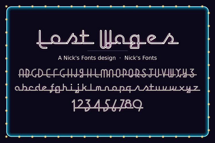 Preview of Lost Wages Font