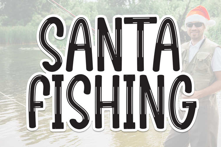 Preview of Santa Fishing Font