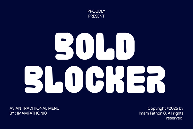 Preview of Bold Blocker Font