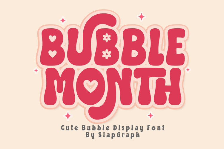 Preview of Bubble Month Font