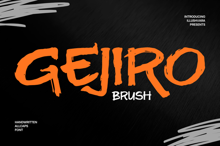 Preview of Gejiro Brush Font