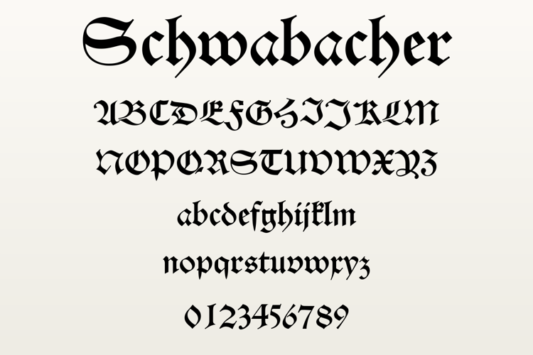 Preview of Alte Schwabacher Font