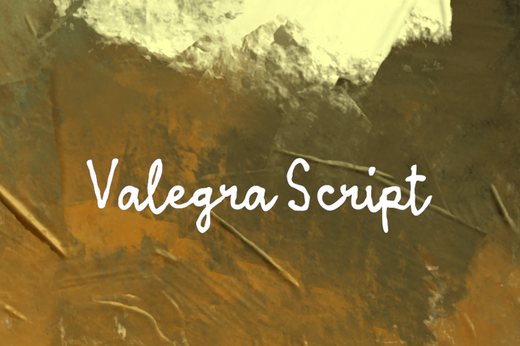 Preview of v Valegra Script Font