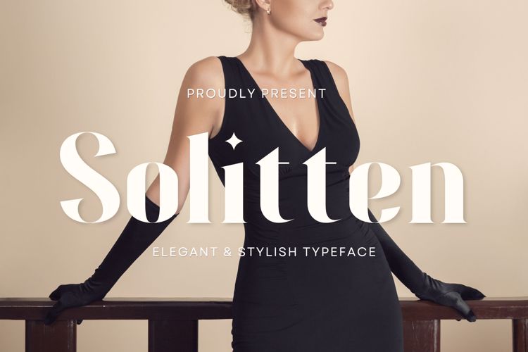 Preview of Solitten Typeface Font