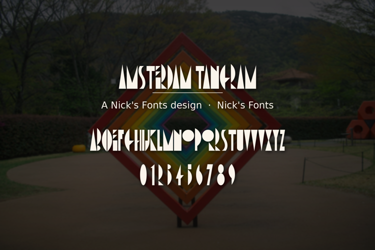 Preview of Amsterdam Tangram Font