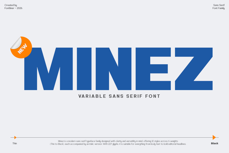 Preview of Minez Font
