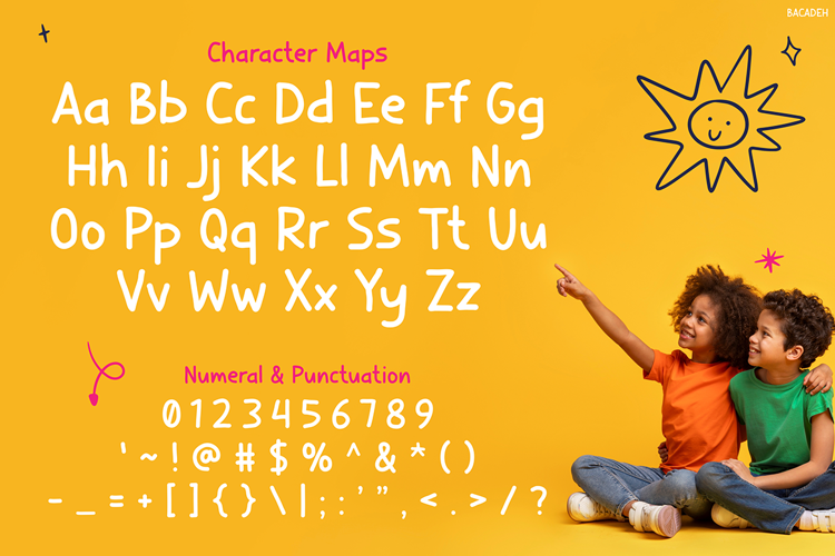 Preview of Bacadeh Font