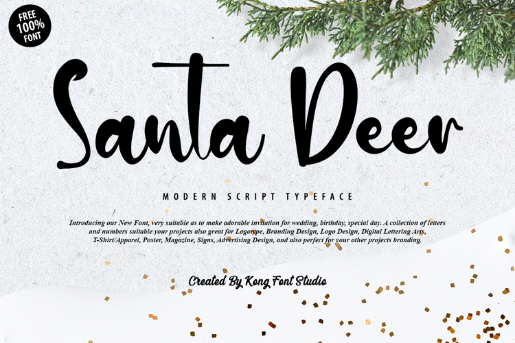 Santa Deer Font