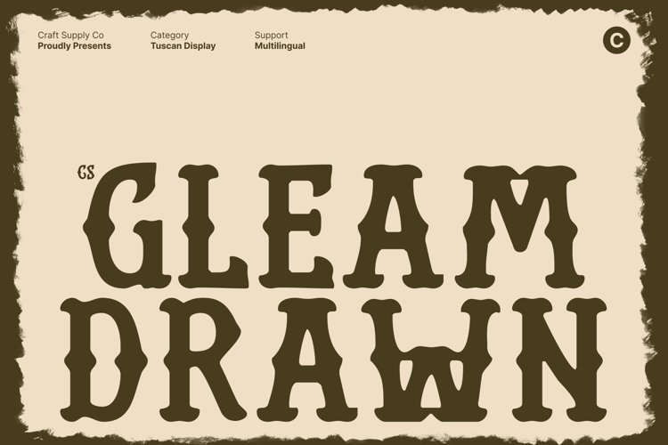 Preview of CS Gleam Drawn Font