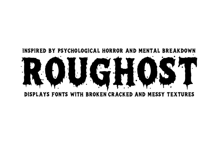 Preview of Roughost Font