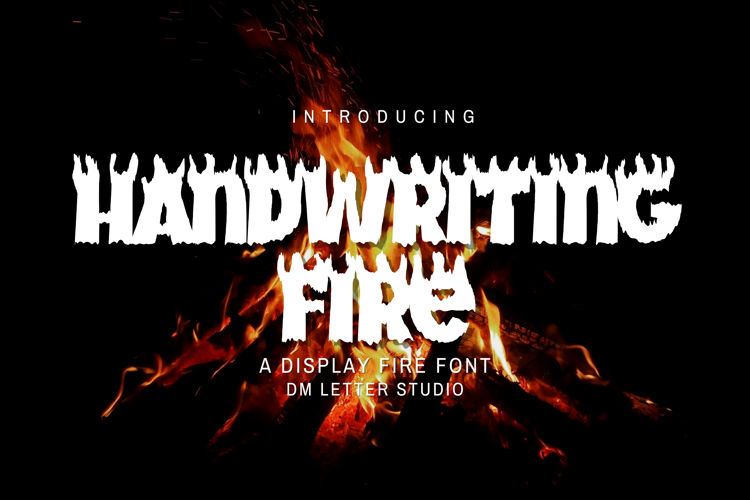 Preview of Handwriting Fire Font