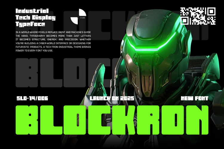 Preview of Blockron Font
