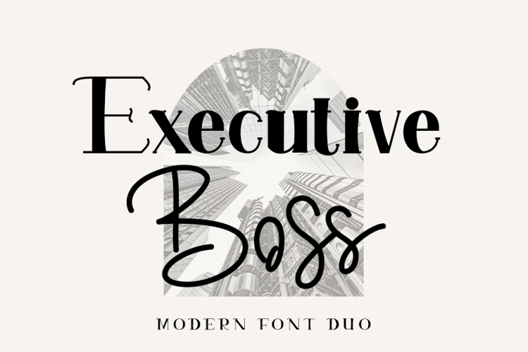 Executive Boss Script - Persona Font