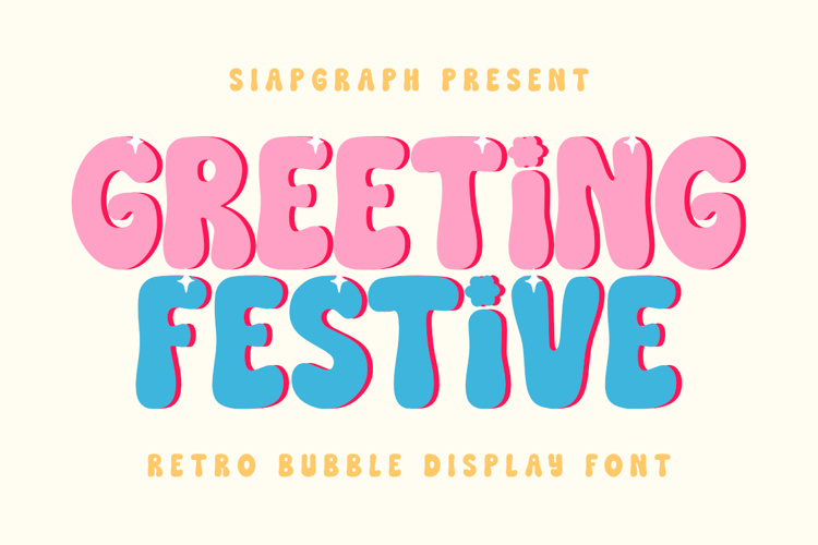 Preview of Greeting Festive Font
