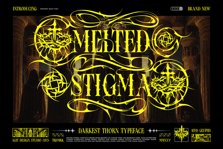 Preview of Melted Stigma Font