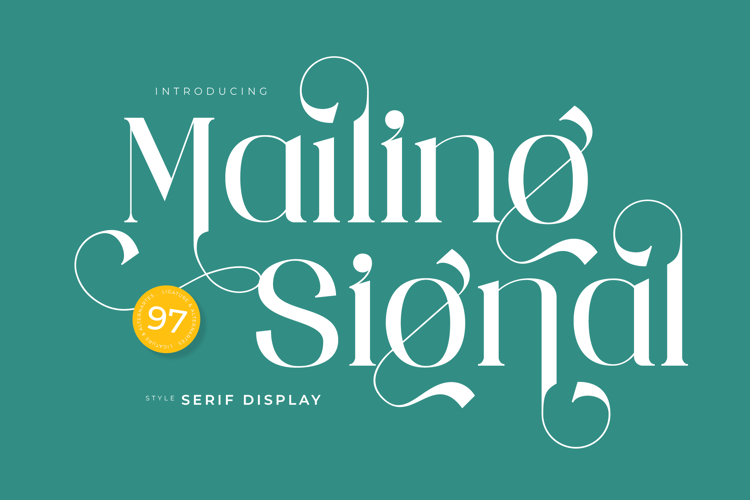 Preview of Mailing Signal Font
