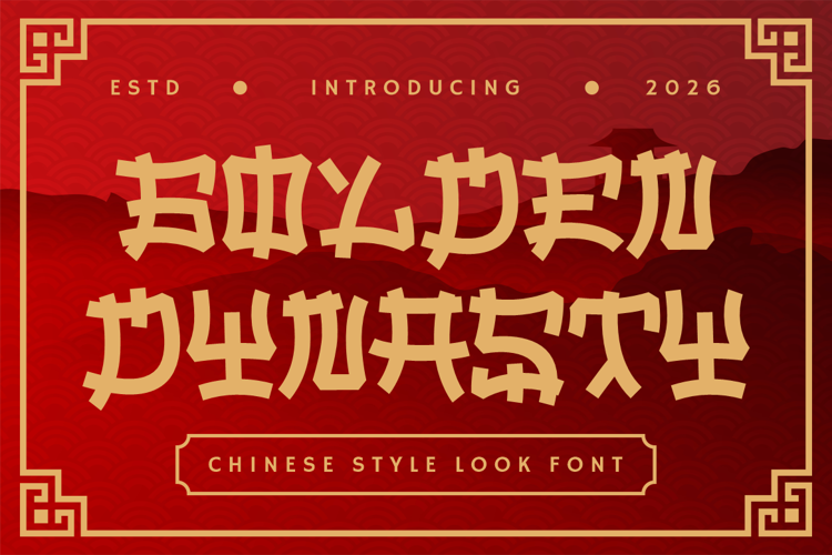 Preview of Golden Dynasty Font