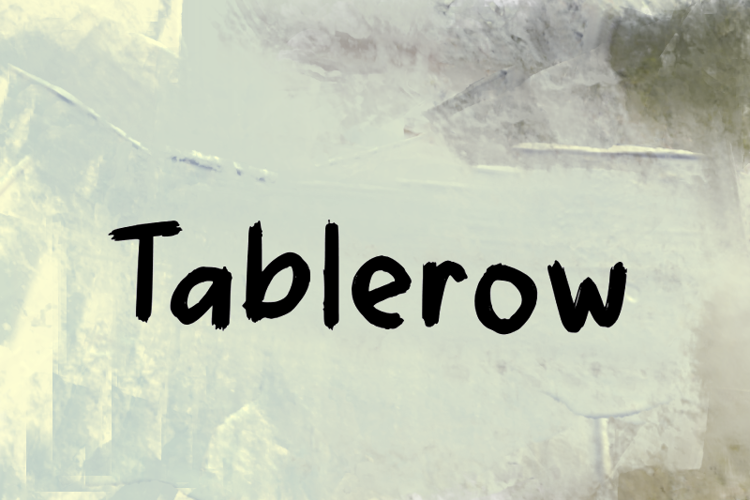 t Tablerow Font