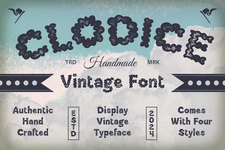 Clodice Vintage Stamp Font