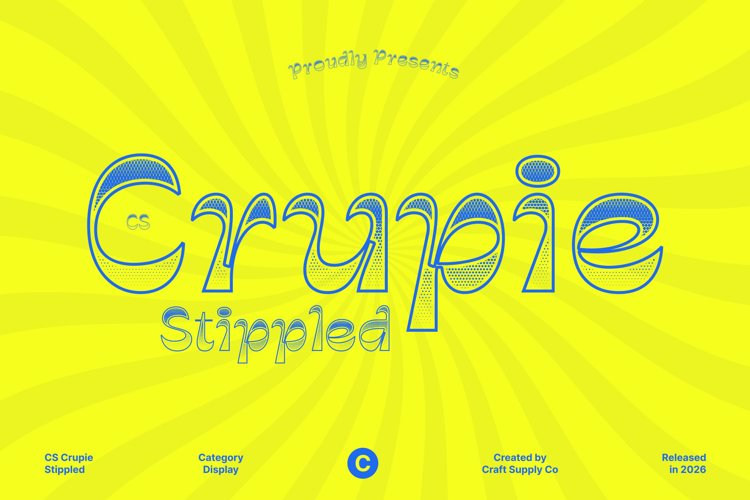 Preview of CS Crupie Stippled Font