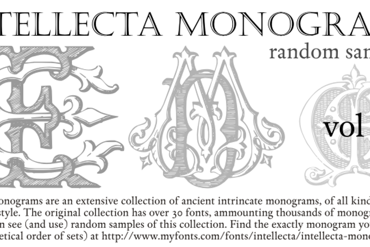 Intellecta Monograms Random Four Font