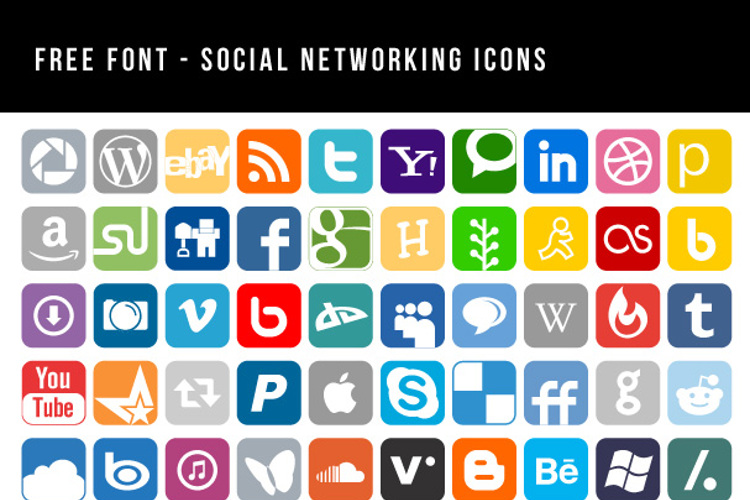 Social Networking Icons Font