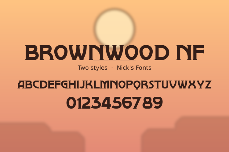 Preview of Brownwood NF Font