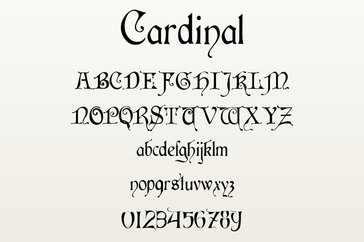 Preview of Cardinal Font