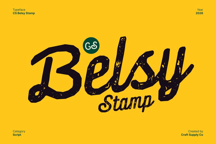 Preview of CS Belsy Stamp Font