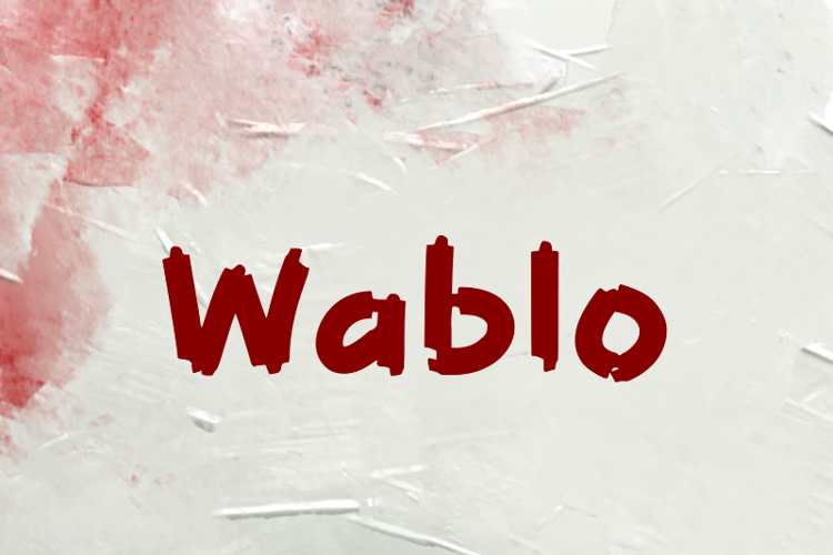 Preview of w Wablo Font