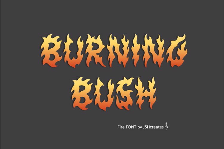 Preview of Burning Bush Font
